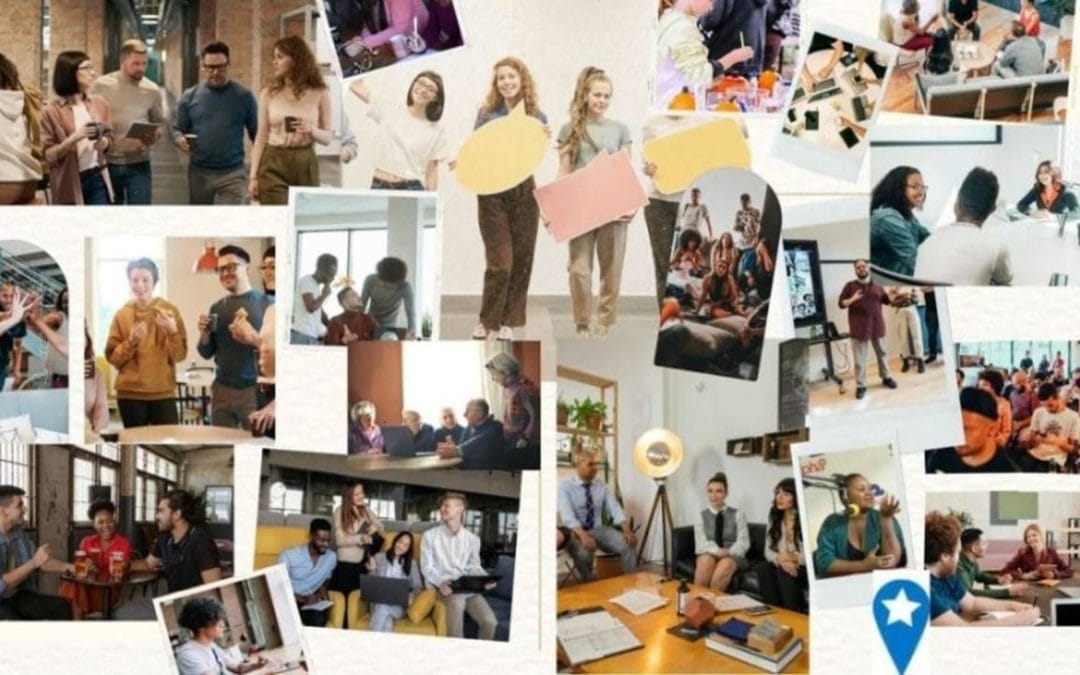 Personas de diferentes perfiles profesionales trabajando en un espacio de coworking, ilustrando quién usa coworking.