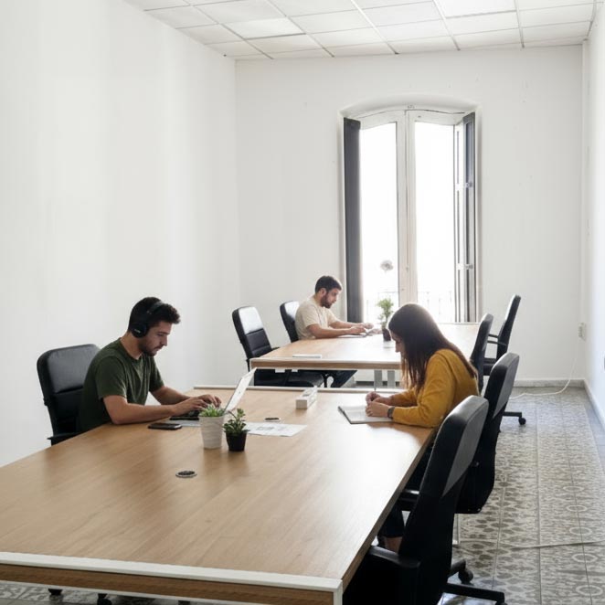 Sala-Flex-Silenciosa- Hall Workspace Coworking Almería